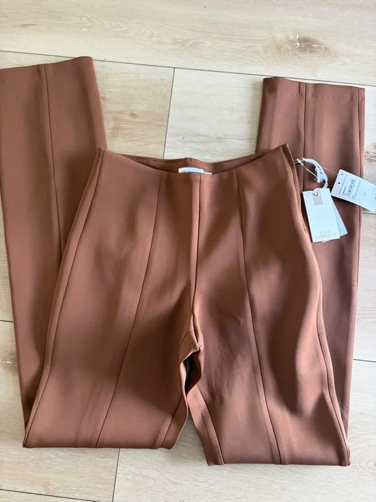 Good American Rust Brown High-Rise Tailored pants - Picture 7 of 14